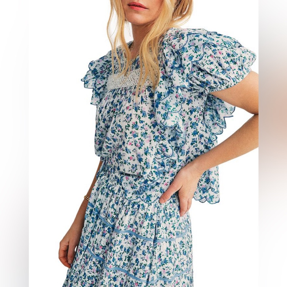 LOVESHACKFANCY top and bottom skirt